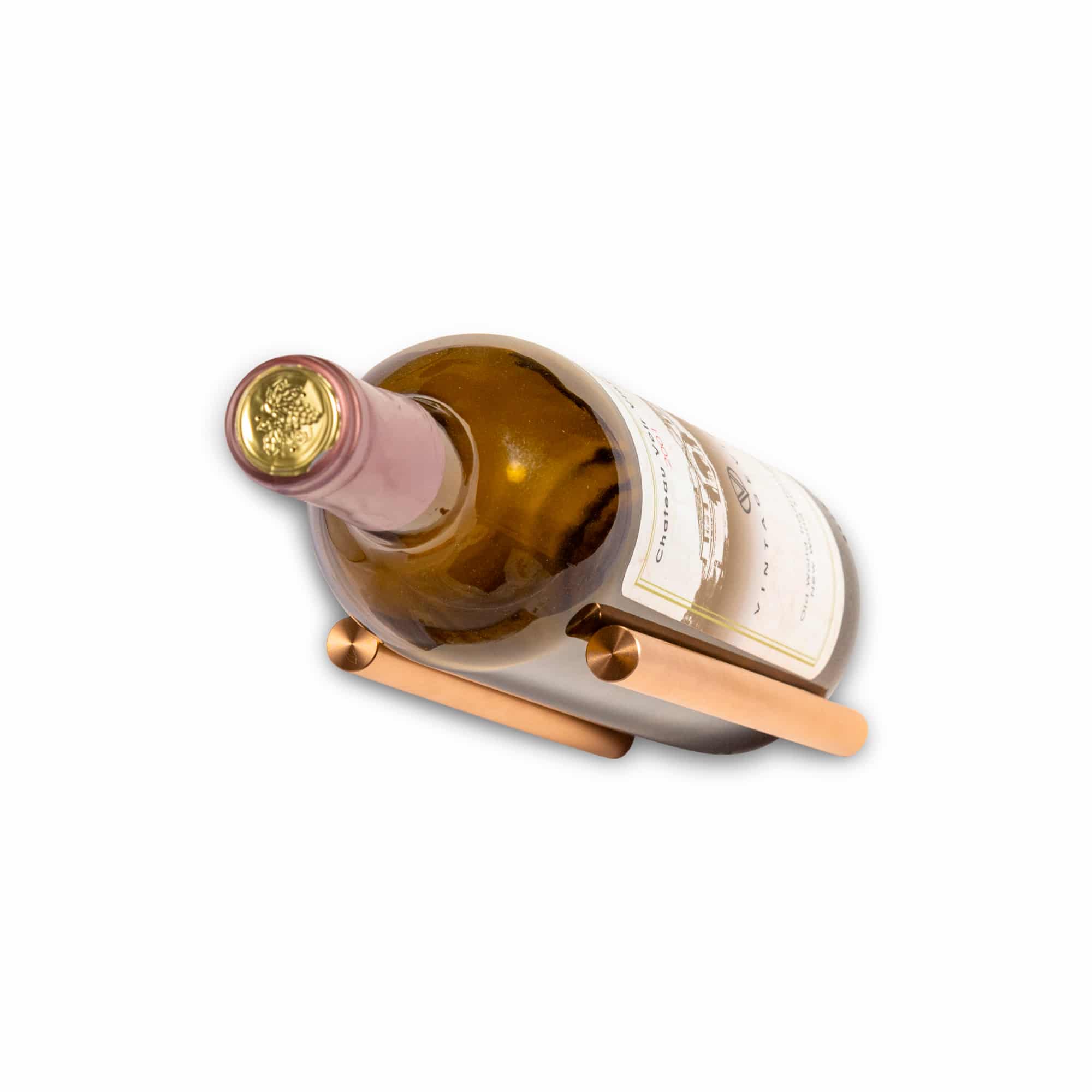 VintageView Vino Rails 1 (cork forward wall mounted wine rack peg) Golden Bronze Wood Stud