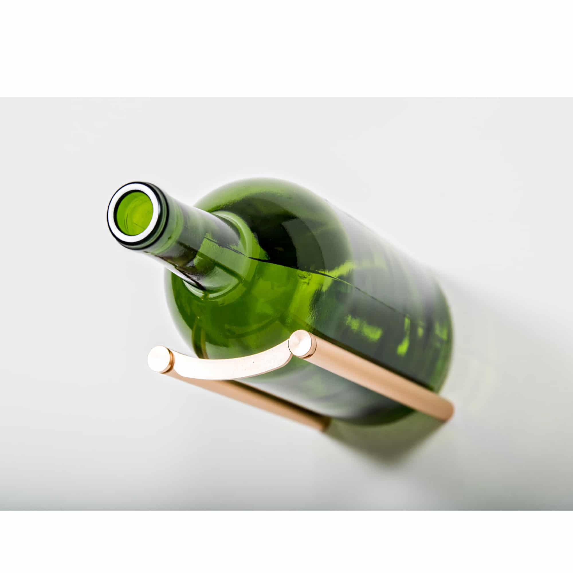 VintageView Vino Rails 1 Magnum (wall mounted wine rack peg for 1.5L bottles) Golden Bronze Wood Stud