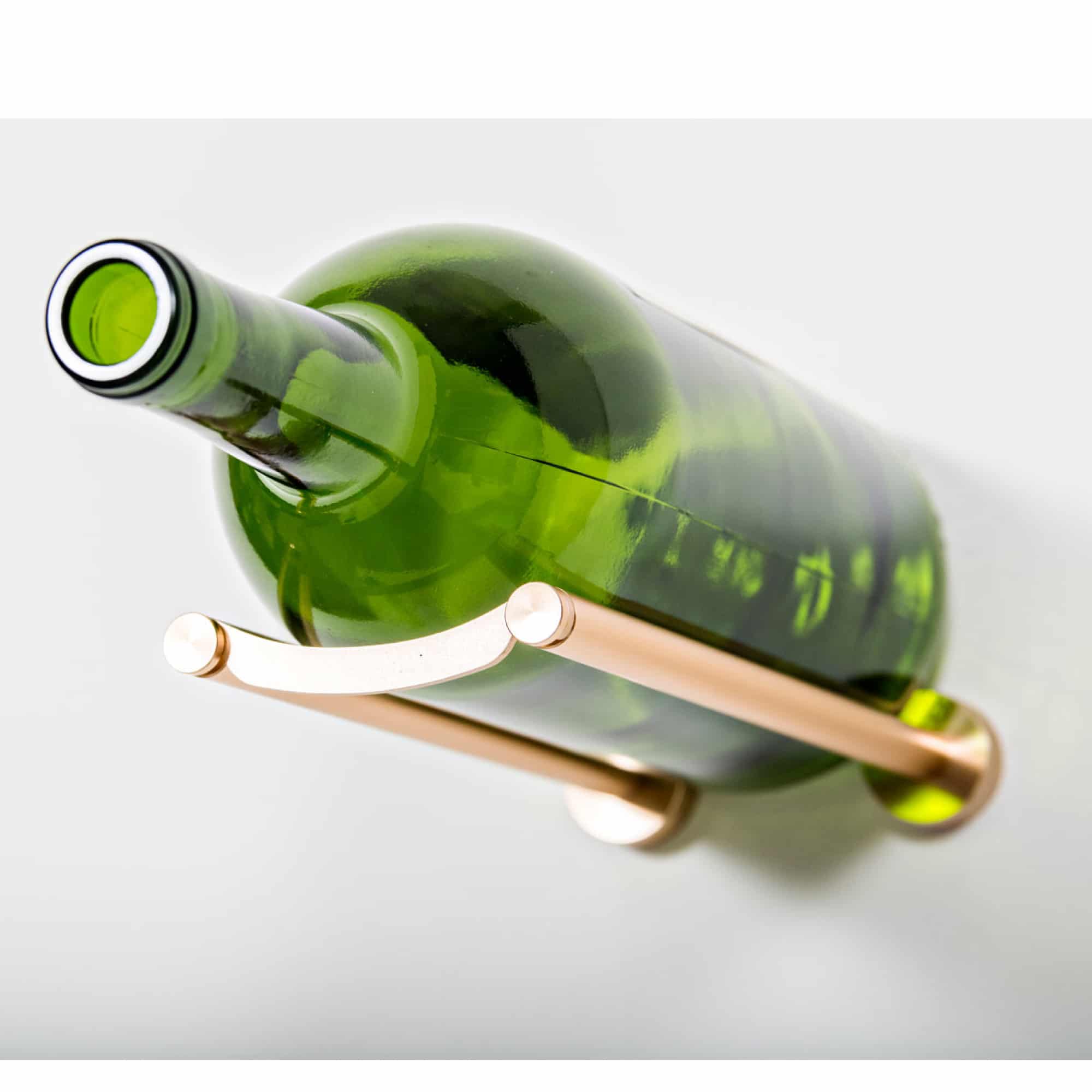 VintageView Vino Rails 1 Magnum (wall mounted wine rack peg for 1.5L bottles) Golden Bronze Drywall (includes Collars)