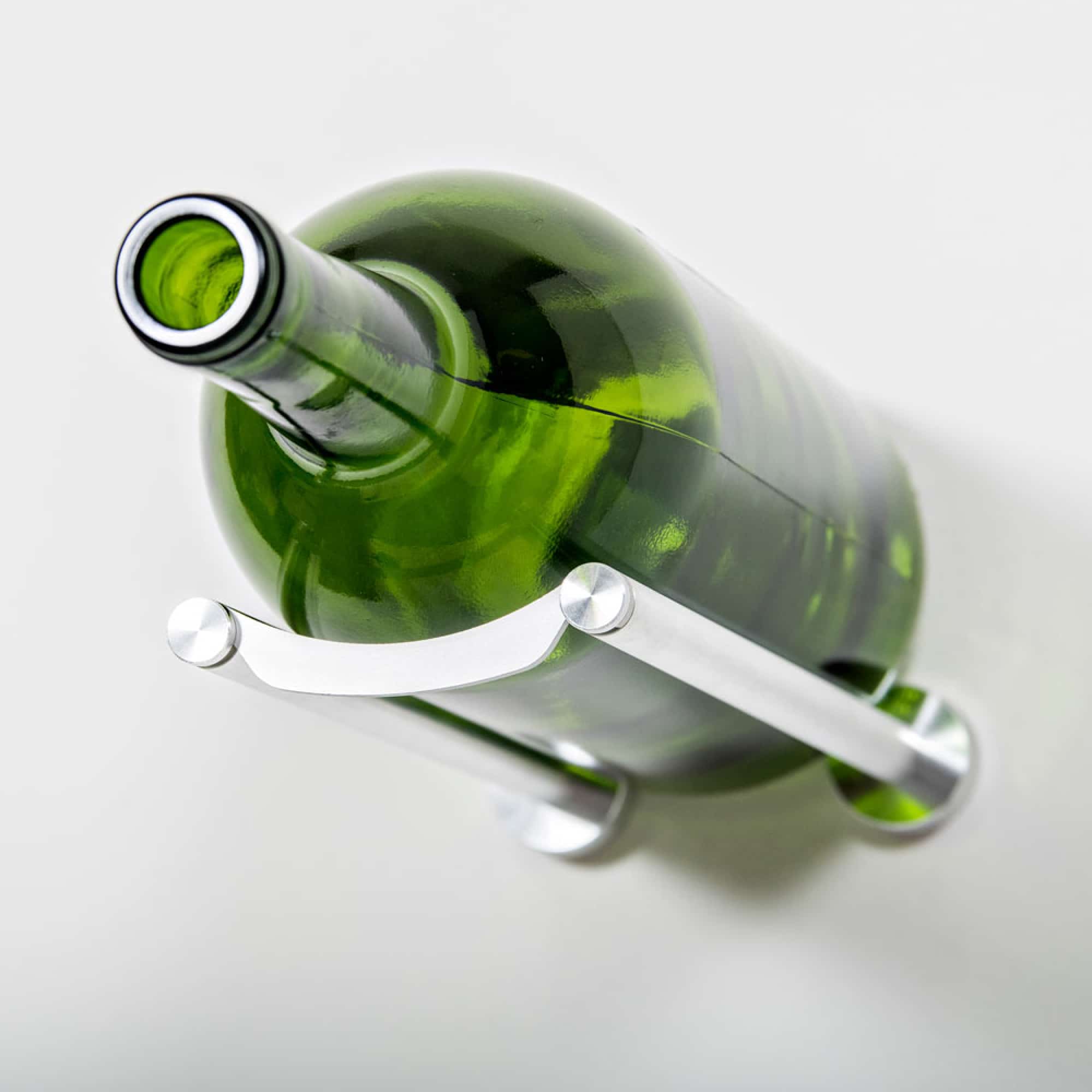 VintageView Vino Rails 1 Magnum (wall mounted wine rack peg for 1.5L bottles) Milled Aluminum Drywall (includes Collars)