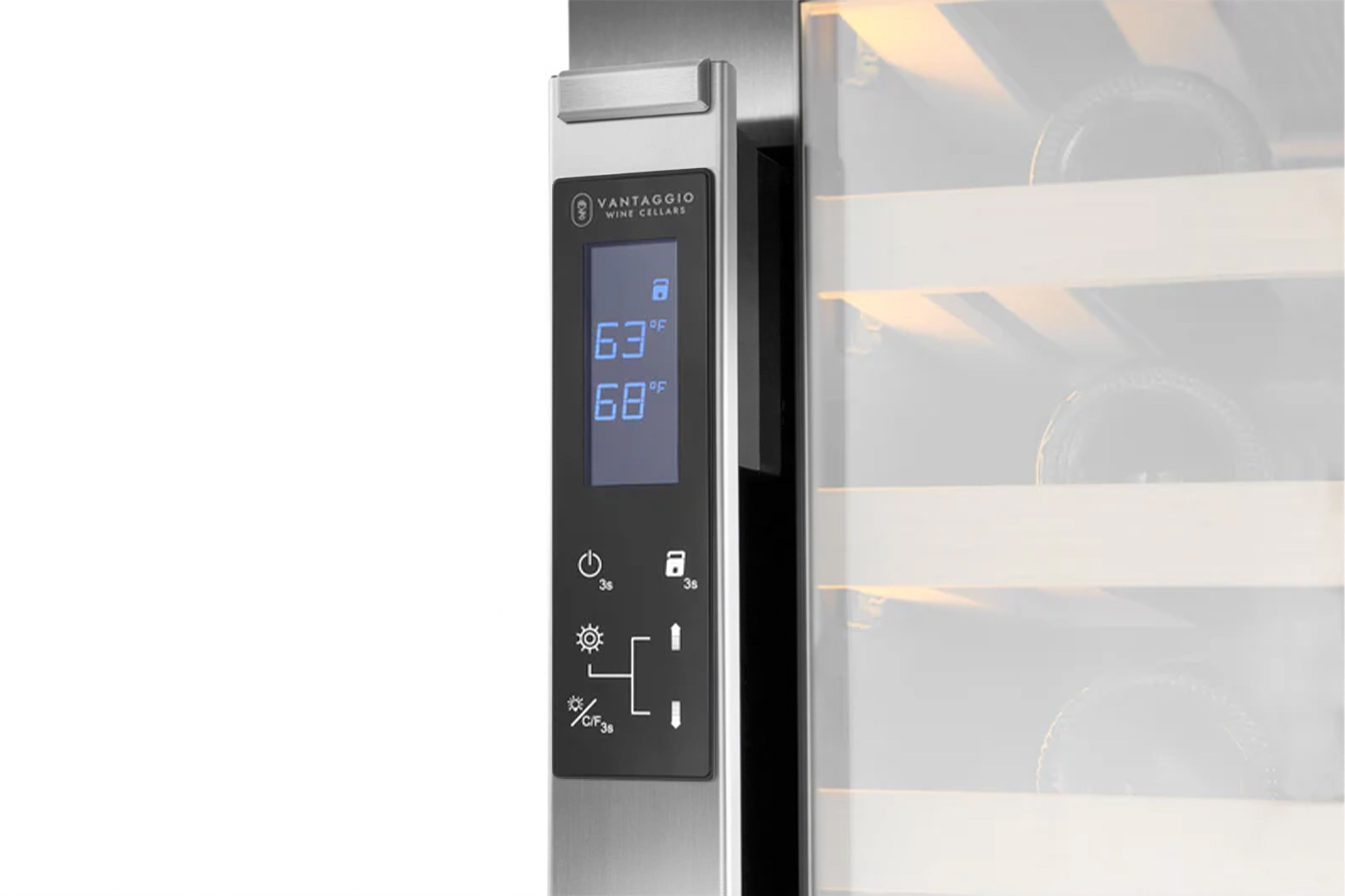 Vantaggio Wine Cellars Vantaggio V300 Dual Zone Stainless Steel Wine Cabinet