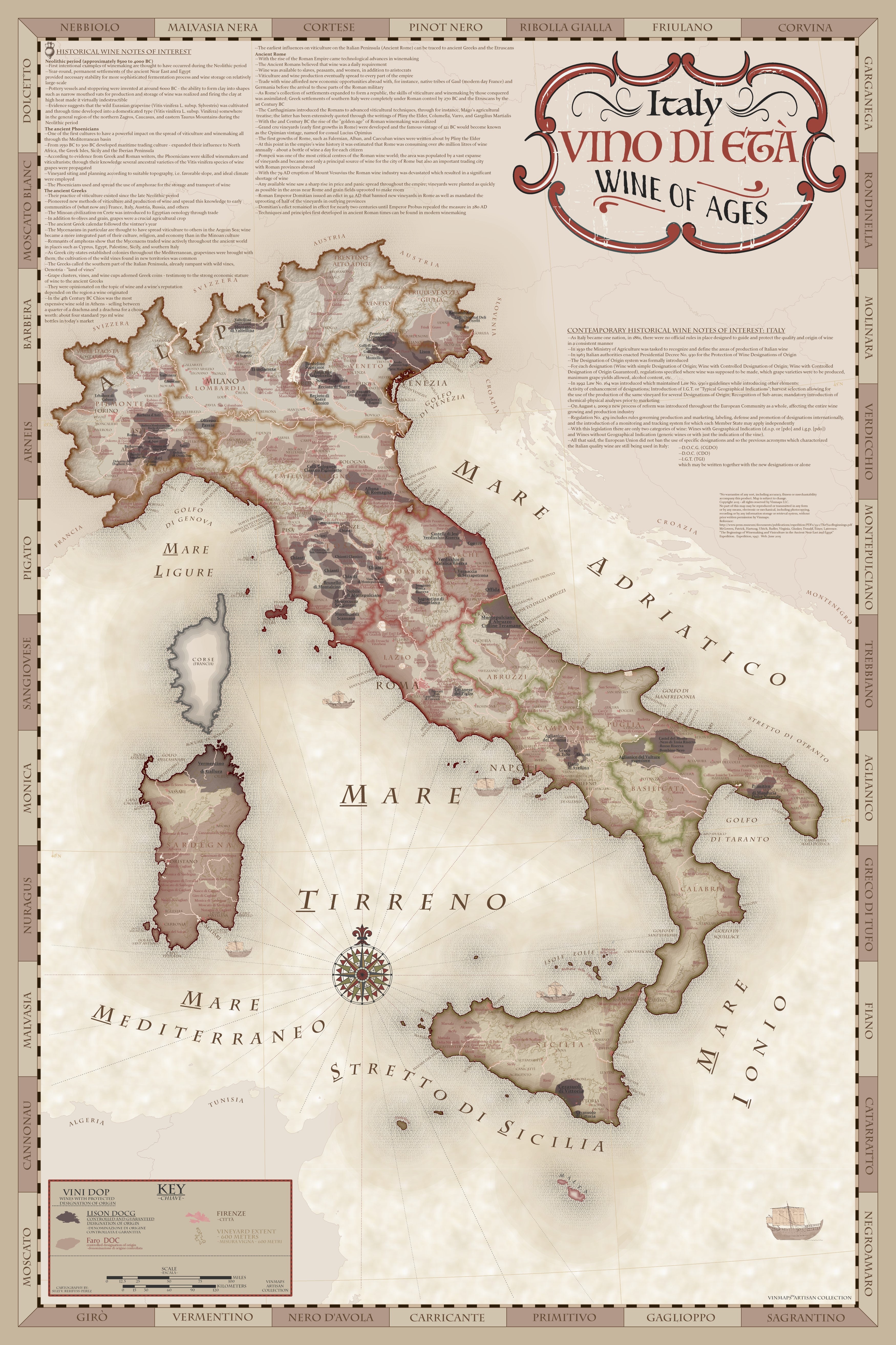 Vinmaps Italy Wine of Ages Map
