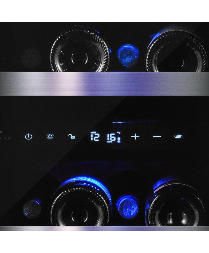 Wine Cell'R 166 Bottles Diamond Collection - Dual Zone - Reversible Door