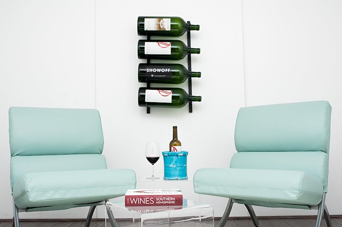 VintageView W Series Big Bottle Rack (wall mounted metal wine storage for 3-6 L)