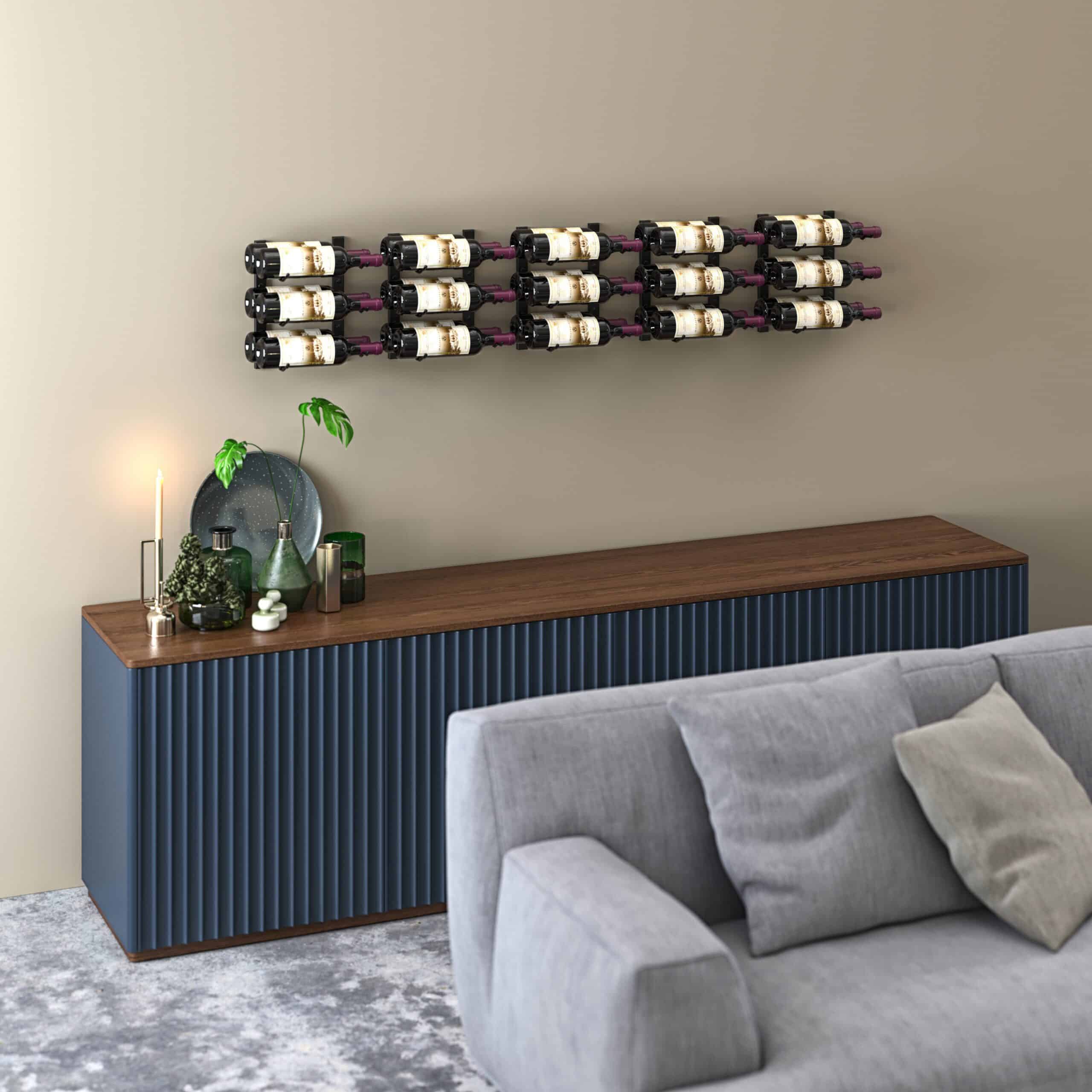 VintageView W Series Wine Rack 1 (wall mounted metal bottle storage)