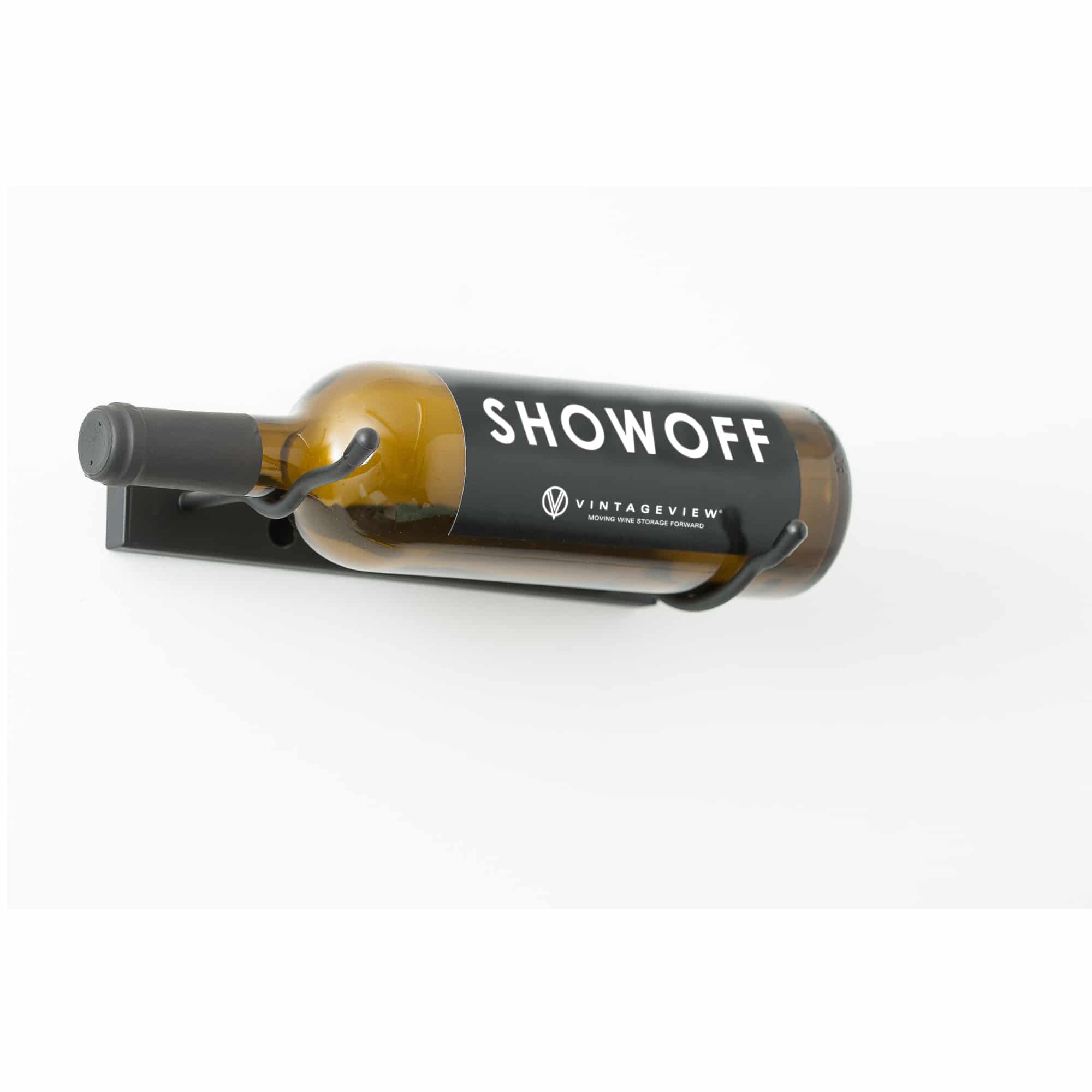 VintageView W Series Single (wall mounted metal wine rack) Matte Black