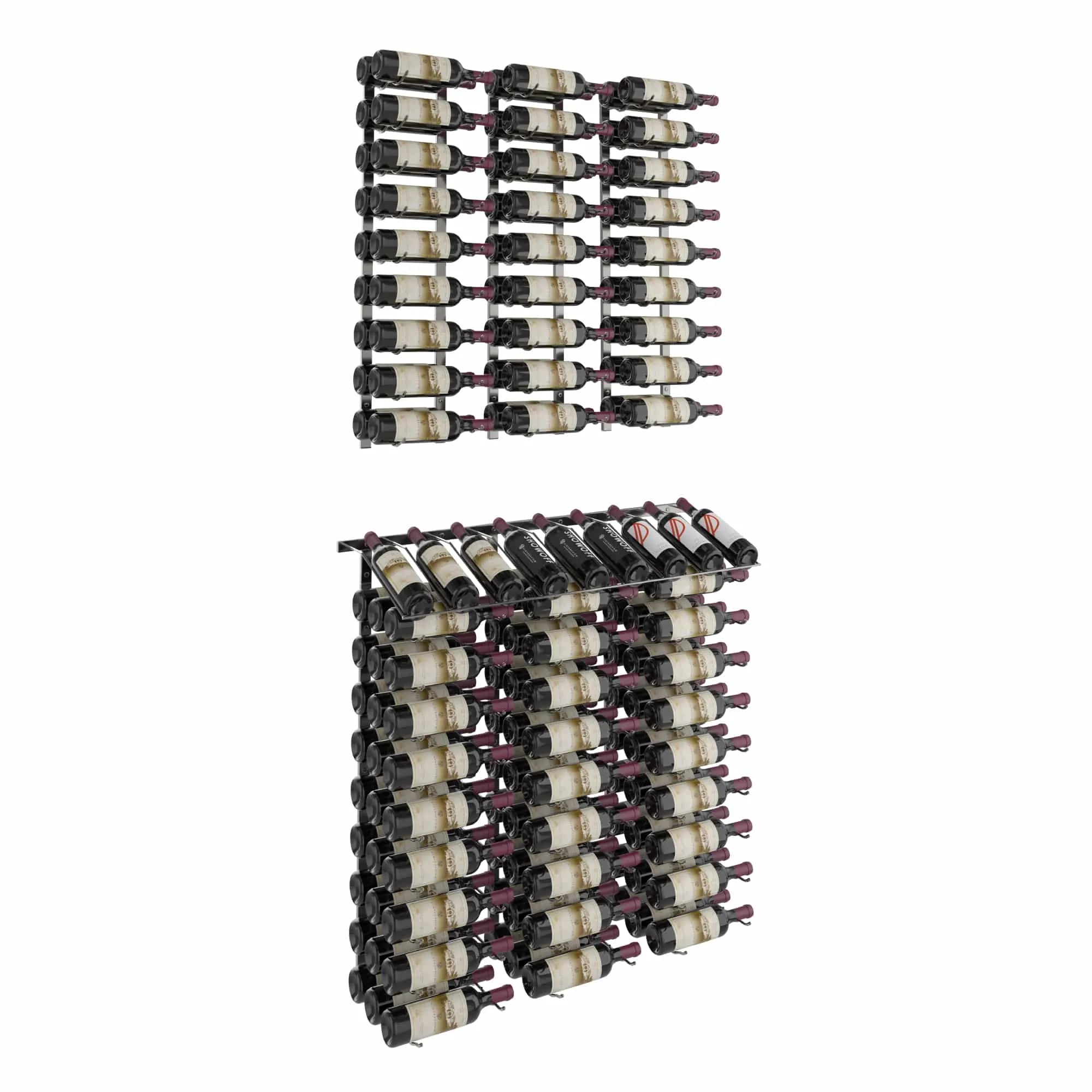 VintageView W Series Presentation Row Display (wall mounted metal wine rack kit) Golden Bronze