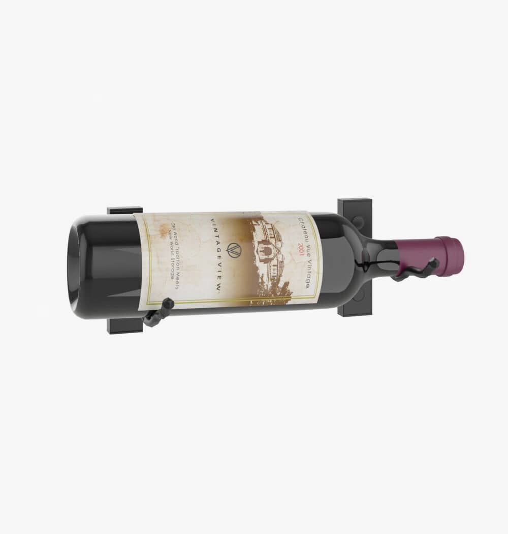 VintageView W Series Wall Mounted Wine Rack Single Bottle Height Matte Black 1 Bottle (Single)