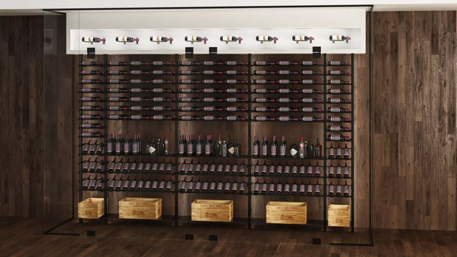 VintageView Evolution Double Sided Wine Wall Post Kit 10 3C (floor-to-ceiling wine rack system)