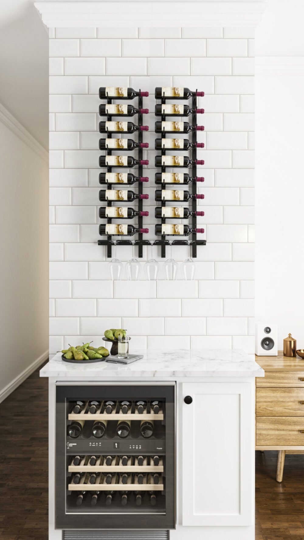 W Series Wet Bar (wall mounted metal wine rack kit)