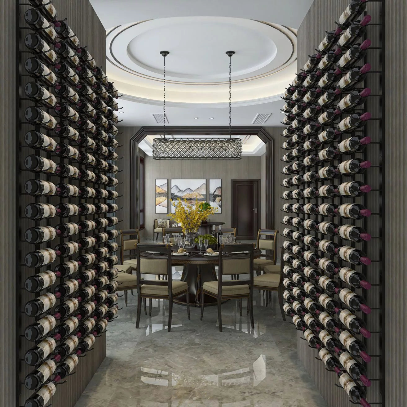 VintageView W Series Feature Wall 6 (wall mounted metal wine rack kit)