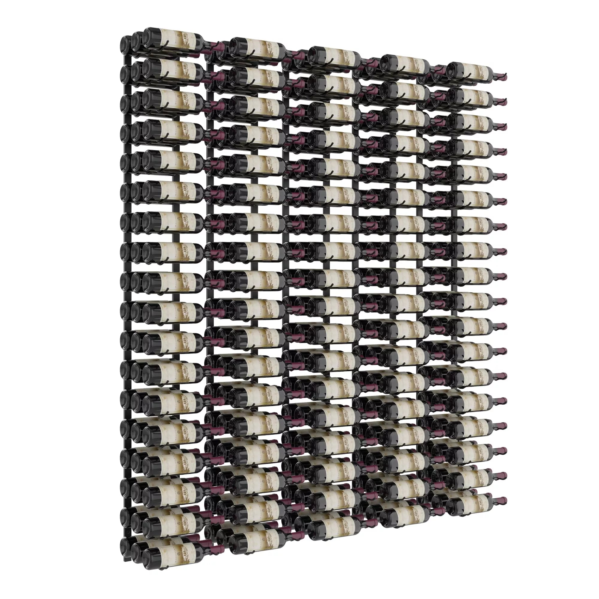 VintageView W Series Feature Wall 6 (wall mounted metal wine rack kit) Matte Black 270 Bottles