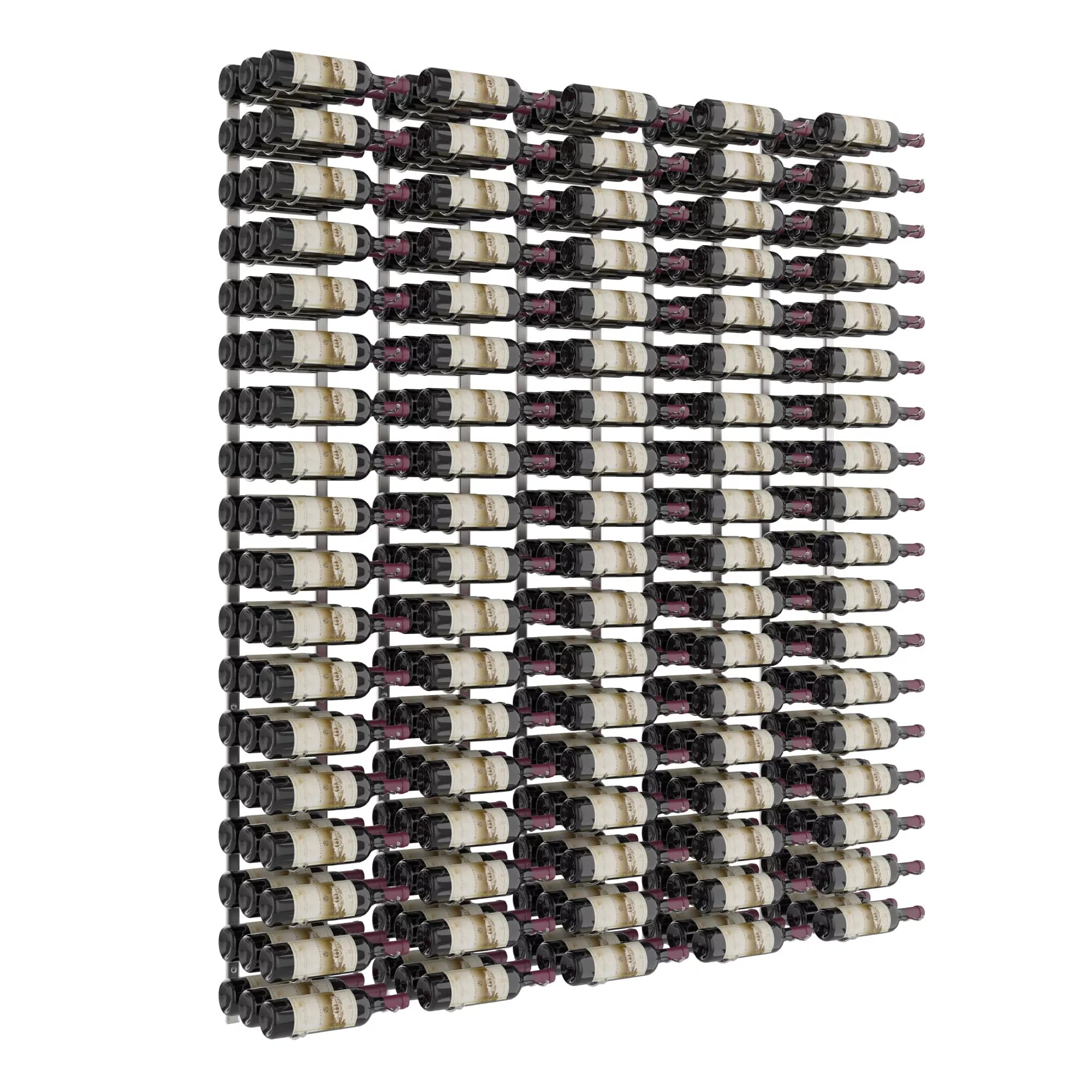VintageView W Series Feature Wall 6 (wall mounted metal wine rack kit) Brushed Nickel 270 Bottles