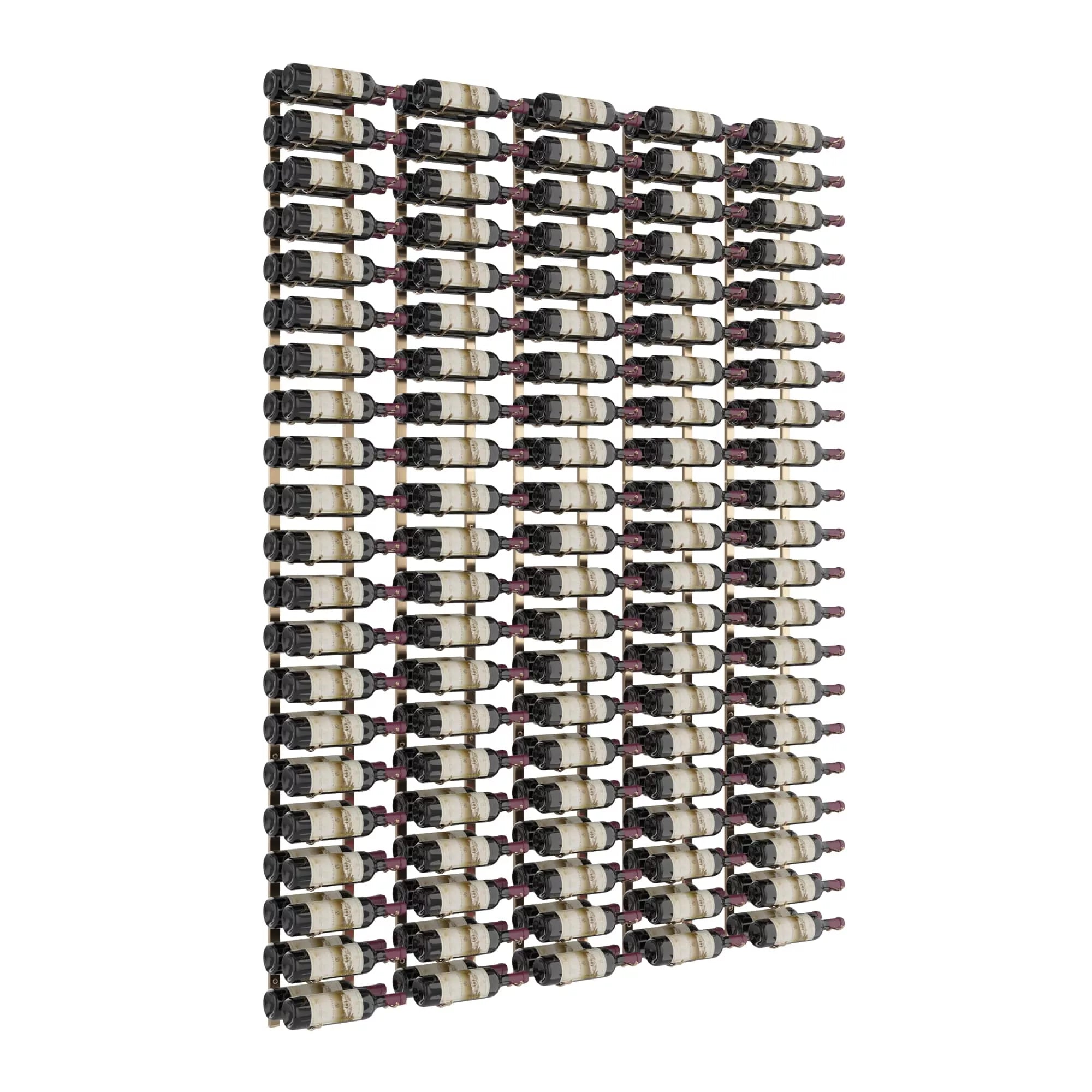 VintageView W Series Feature Wall 7 (wall mounted metal wine rack kit) Golden Bronze 210 Bottles