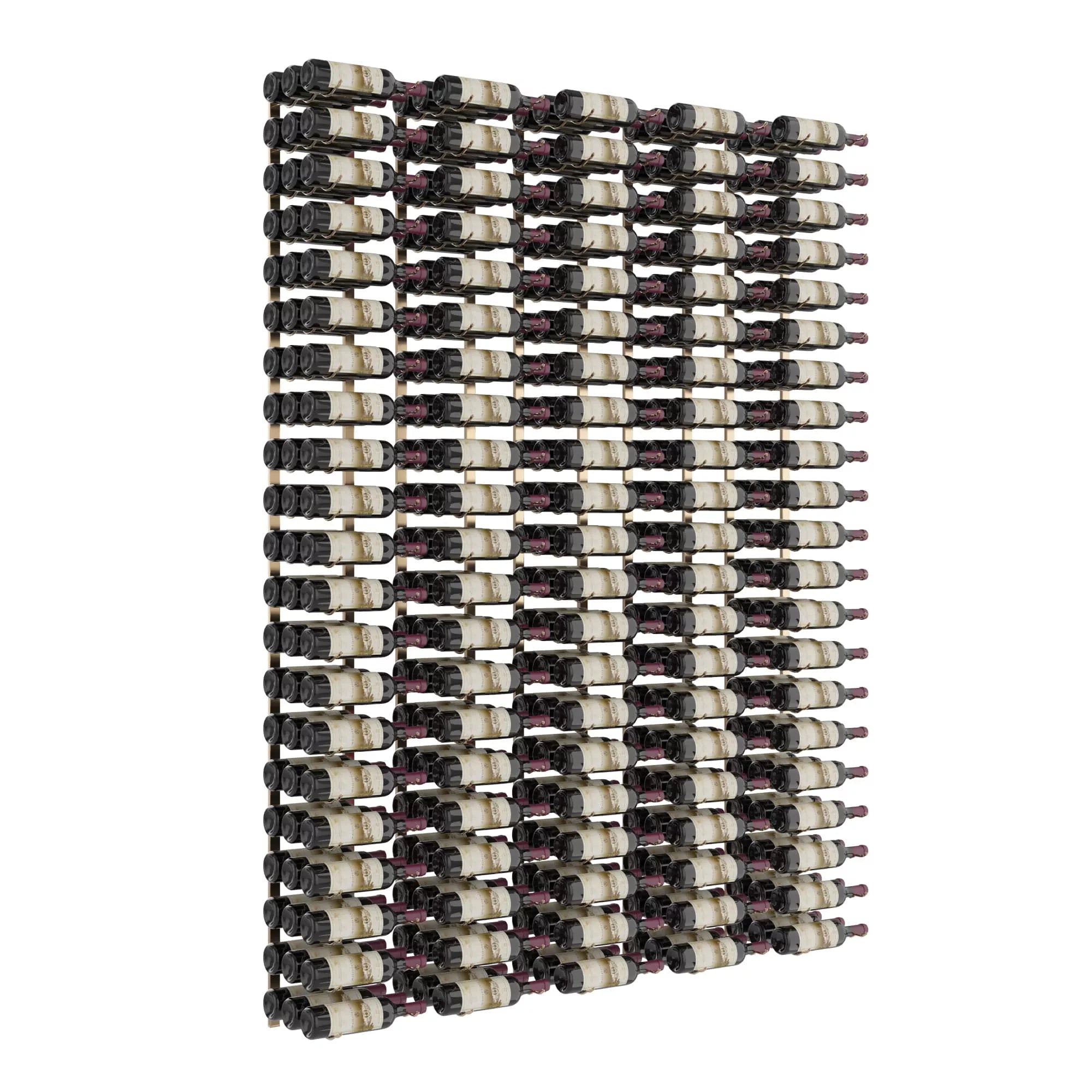 VintageView W Series Feature Wall 7 (wall mounted metal wine rack kit) Golden Bronze 315 Bottles
