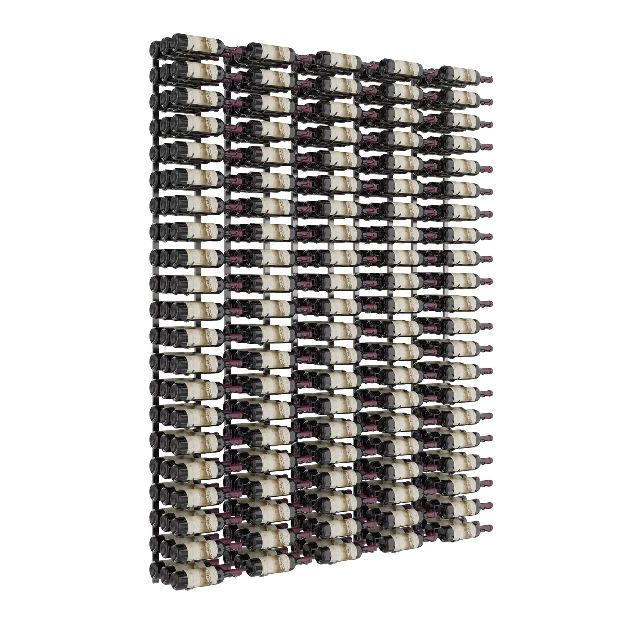 VintageView W Series Feature Wall 7 (wall mounted metal wine rack kit) Gun Metal 315 Bottles