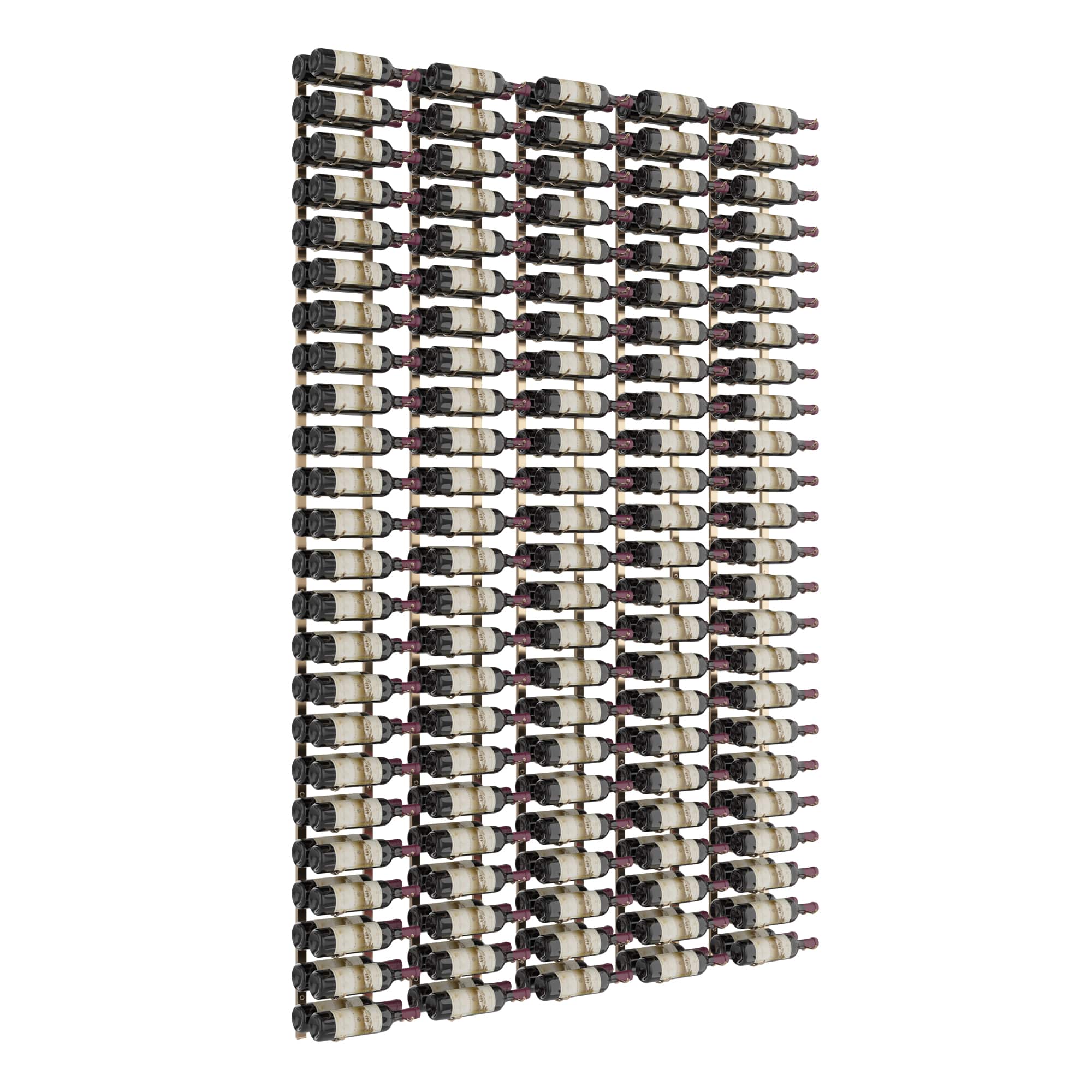 VintageView W Series Feature Wall 8 (wall mounted metal wine rack kit) Golden Bronze 240 Bottles