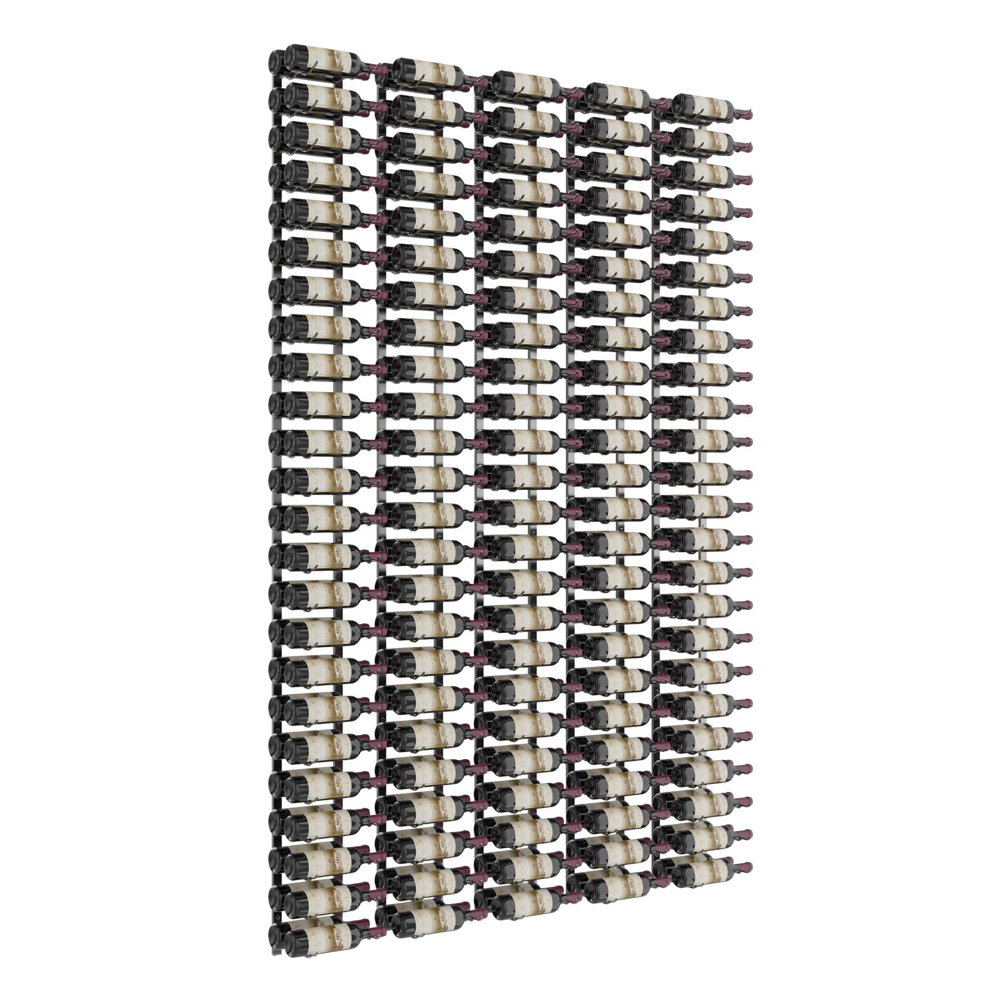 VintageView W Series Feature Wall 8 (wall mounted metal wine rack kit) Gun Metal 240 Bottles