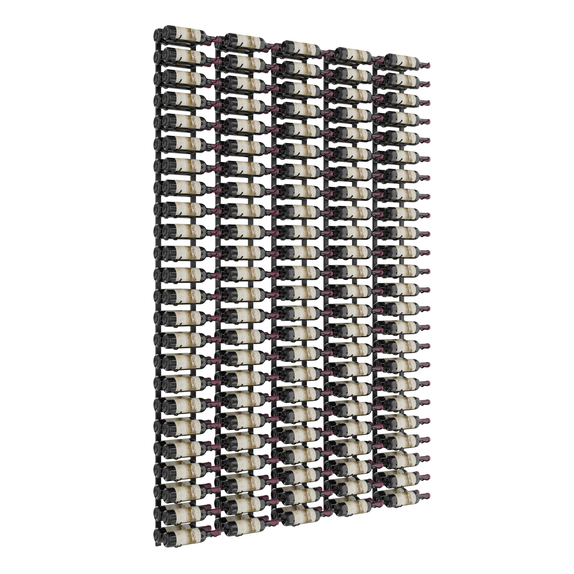 VintageView W Series Feature Wall 8 (wall mounted metal wine rack kit) Matte Black 240 Bottles