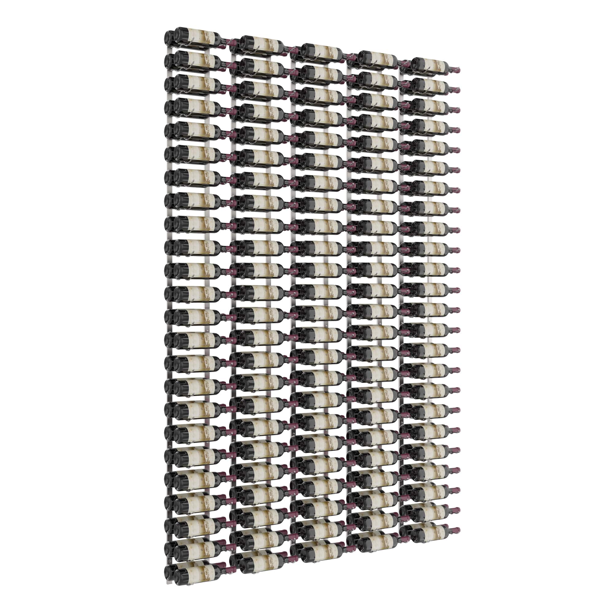 VintageView W Series Feature Wall 8 (wall mounted metal wine rack kit) Brushed Nickel 240 Bottles