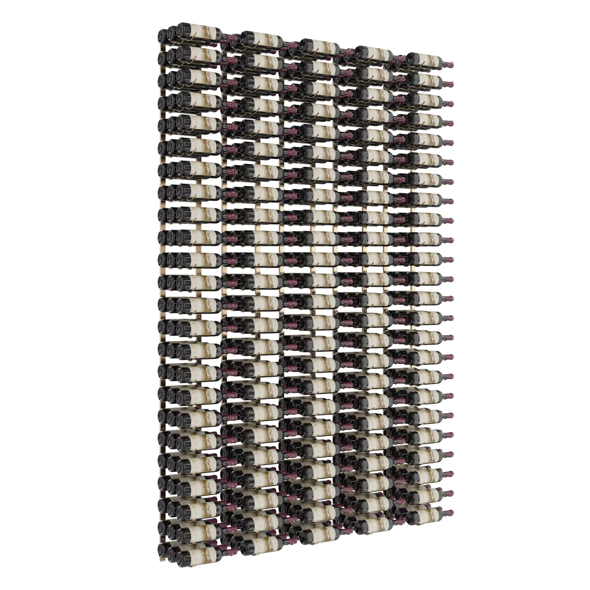 VintageView W Series Feature Wall 8 (wall mounted metal wine rack kit) Golden Bronze 360 Bottles