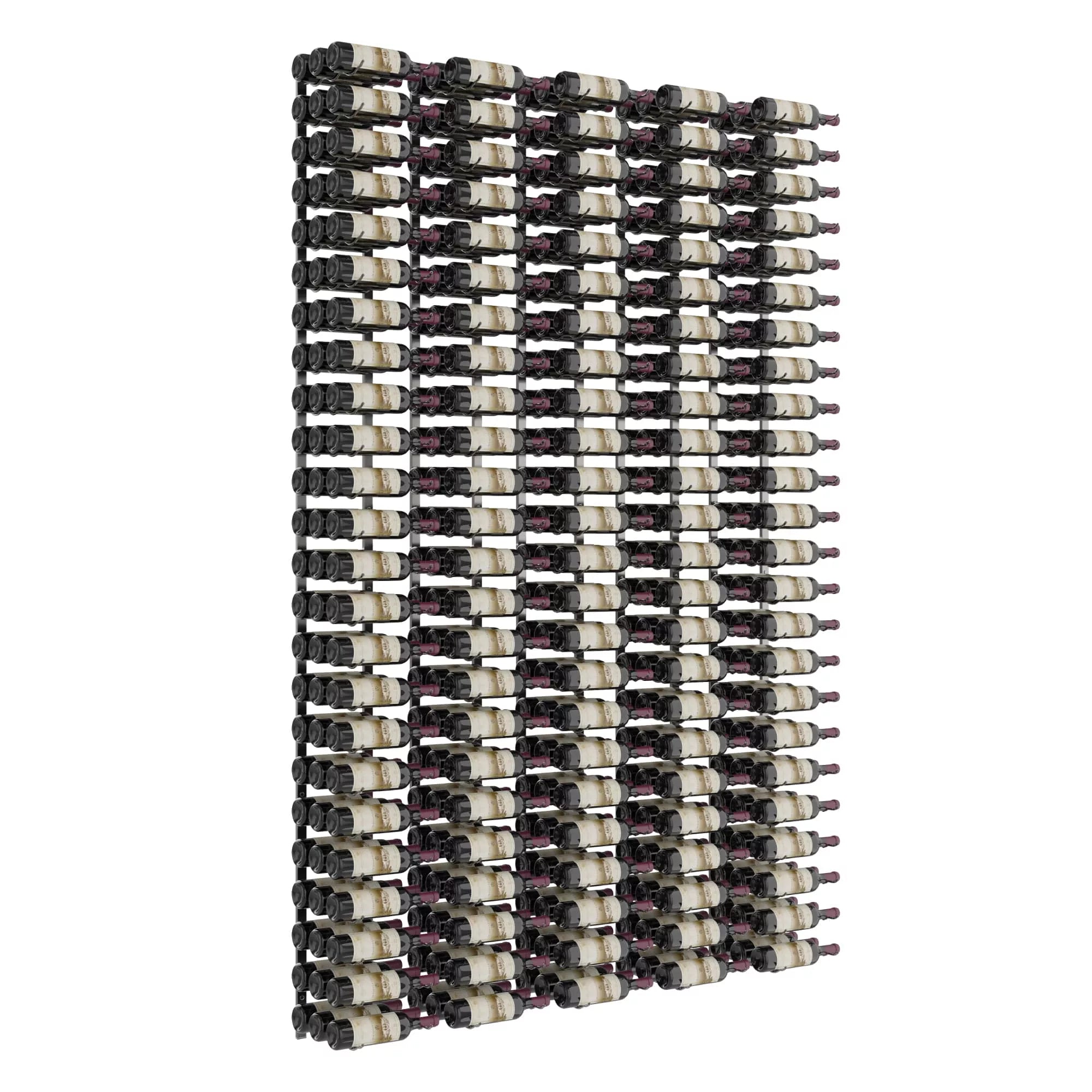 VintageView W Series Feature Wall 8 (wall mounted metal wine rack kit) Gun Metal 360 Bottles