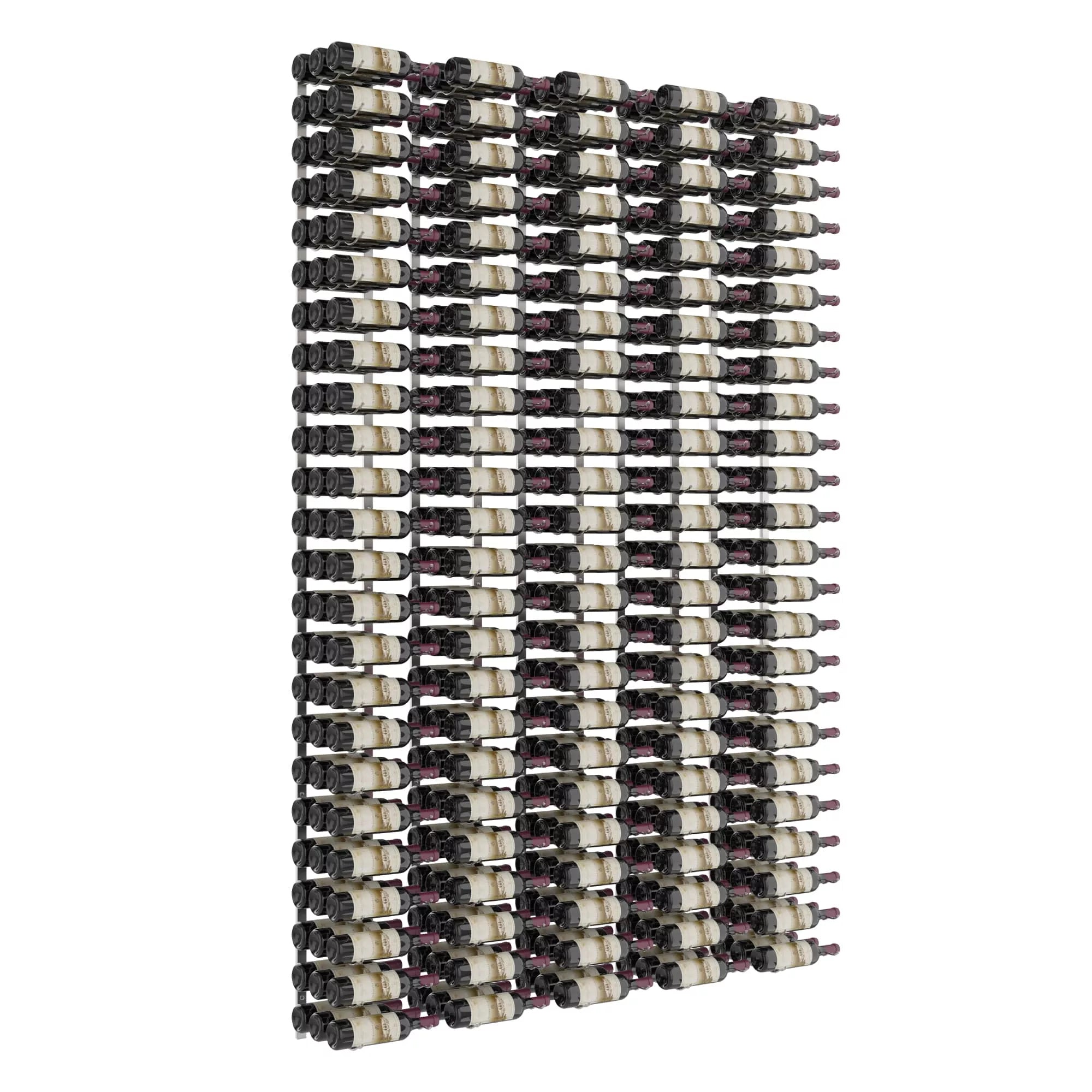 VintageView W Series Feature Wall 8 (wall mounted metal wine rack kit) Brushed Nickel 360 Bottles