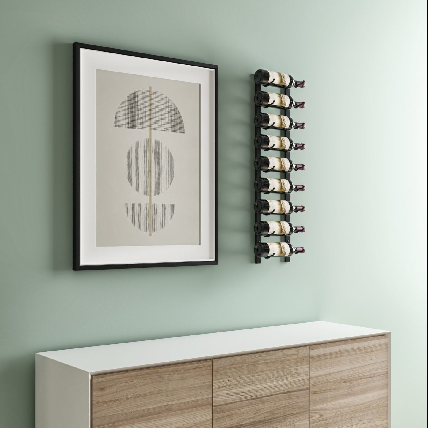 VintageView W Series Wine Rack 3 (wall mounted metal bottle storage)