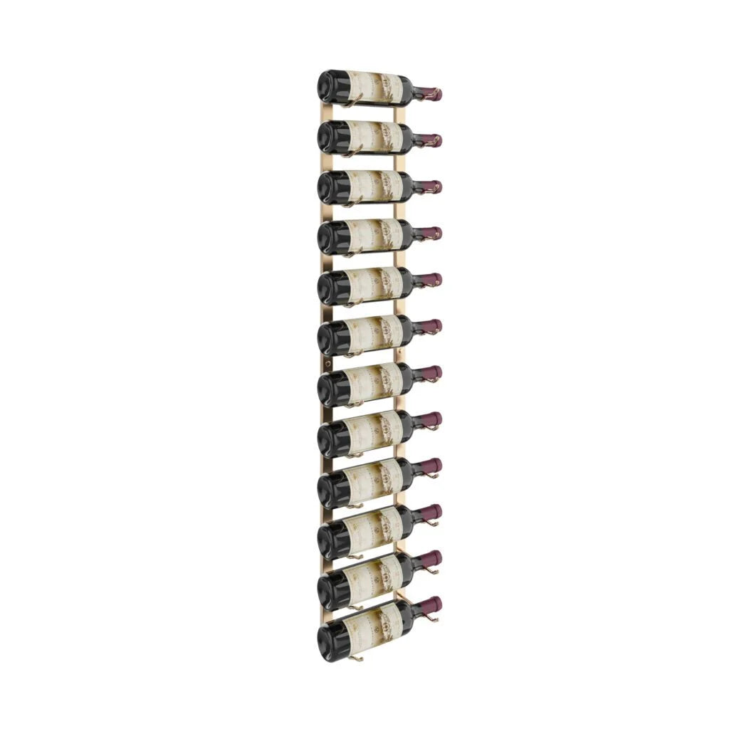 VintageView W Series Wine Rack 4 (wall mounted metal bottle storage) Golden Bronze Luxe 12 Bottle (Single)