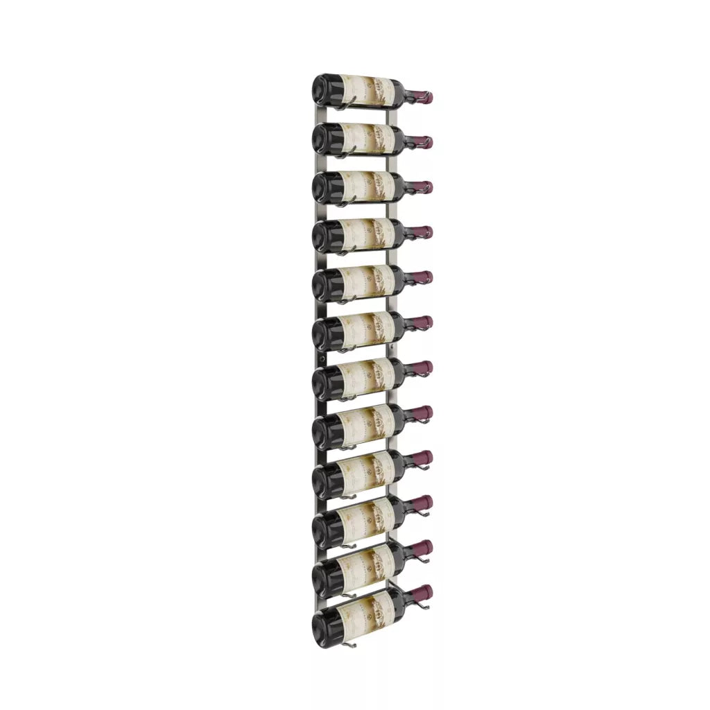 VintageView W Series Wine Rack 4 (wall mounted metal bottle storage) Gun Metal Luxe 12 Bottle (Single)