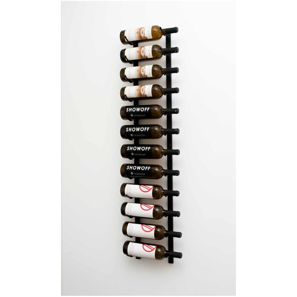 VintageView W Series Wine Rack 4 (wall mounted metal bottle storage) Matte Black 12 Bottle (Single)