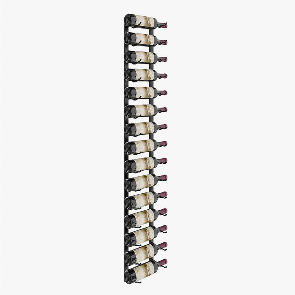 VintageView W Series Wine Rack 5 (wall mounted metal wine rack kit) Gun Metal Luxe 15 Bottle (Single)