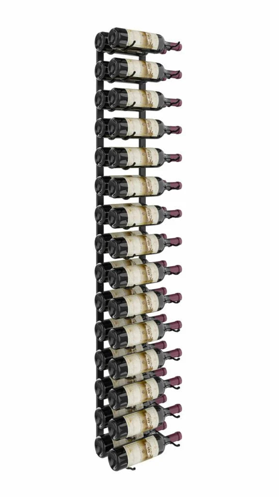 VintageView W Series Wine Rack 5 (wall mounted metal wine rack kit) Matte Black 30 Bottles (Double)