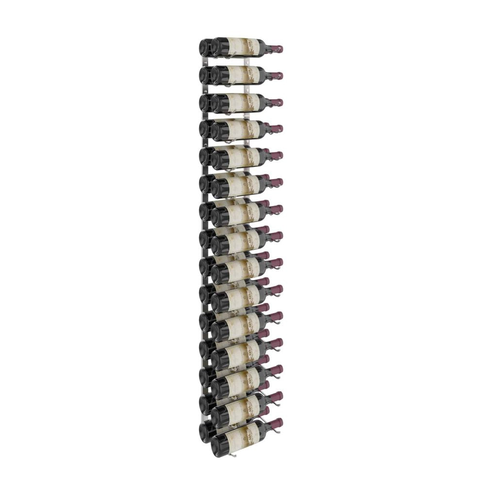 VintageView W Series Wine Rack 5 (wall mounted metal wine rack kit) Brushed Nickel 30 Bottles (Double)