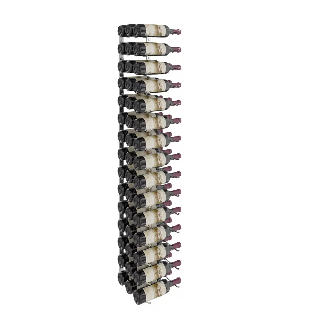 VintageView W Series Wine Rack 5 (wall mounted metal wine rack kit) Chrome Luxe 45 Bottles (Triple)