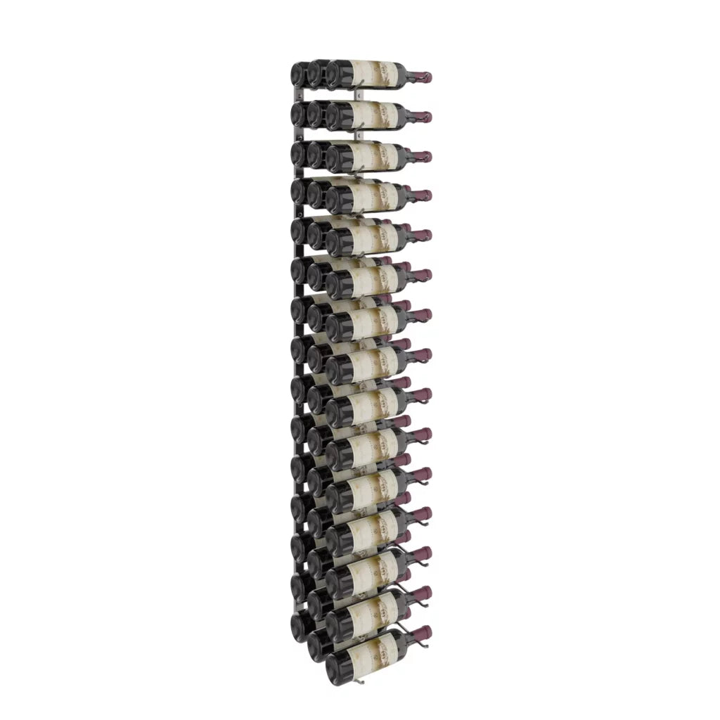 VintageView W Series Wine Rack 5 (wall mounted metal wine rack kit) Gun Metal Luxe 45 Bottles (Triple)