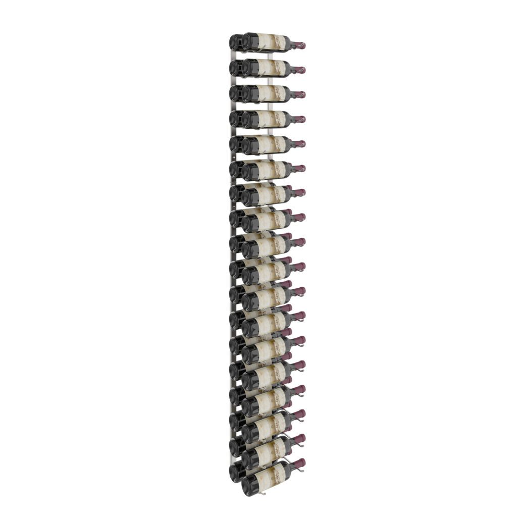 VintageView W Series Wine Rack 6 (metal wall mounted storage kit) Brushed Nickel 36 Bottles (Double)