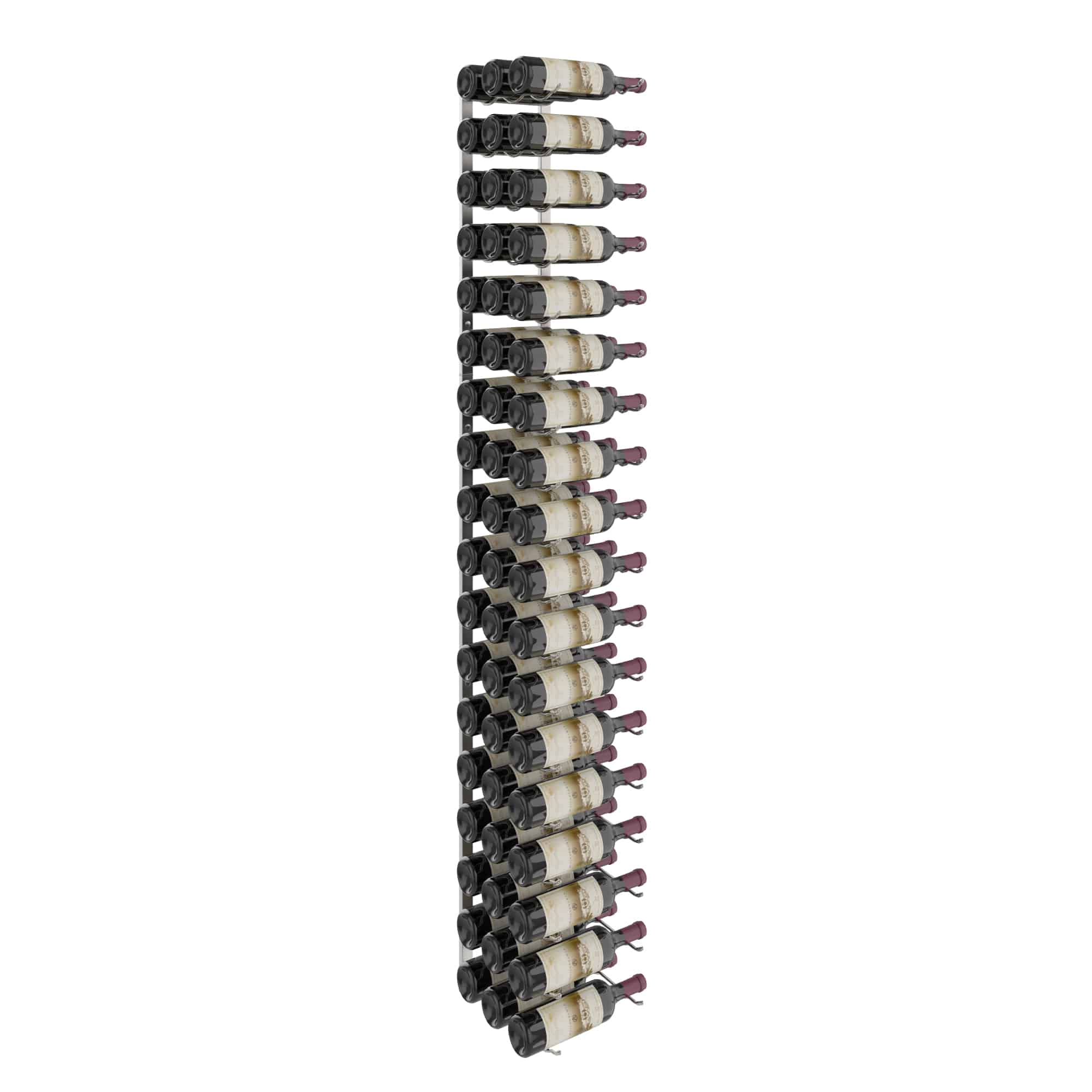 VintageView W Series Wine Rack 6 (metal wall mounted storage kit) Brushed Nickel 54 Bottles (Triple)