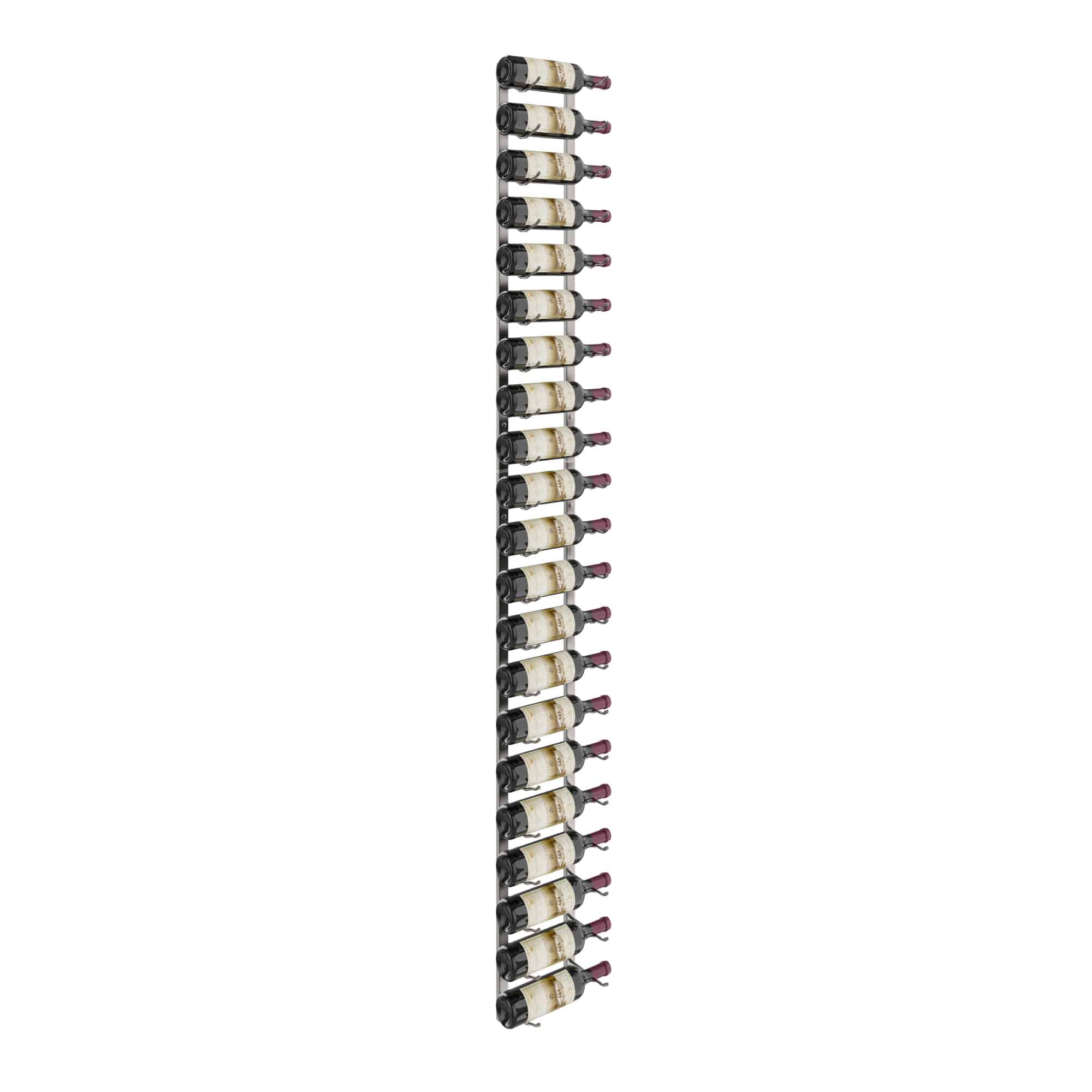 VintageView W Series Wine Rack 7 (wall mounted metal bottle storage kit) Brushed Nickel 21 Bottle (Single)