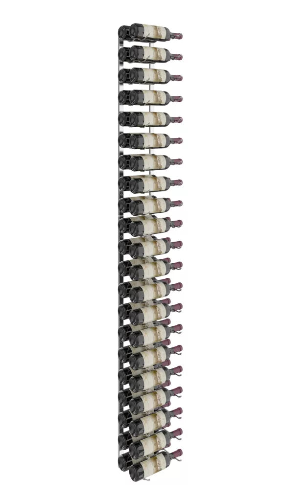VintageView W Series Wine Rack 7 (wall mounted metal bottle storage kit) Chrome Luxe 42 Bottles (Double)