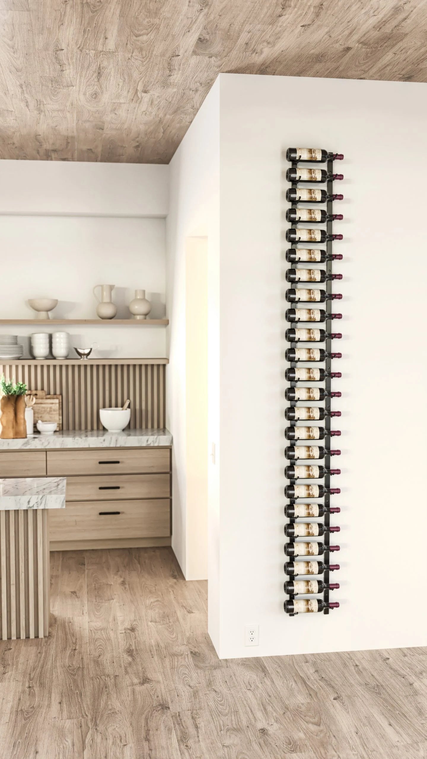 VintageView W Series Wine Rack 8 (modern wall mounted metal bottle storage)