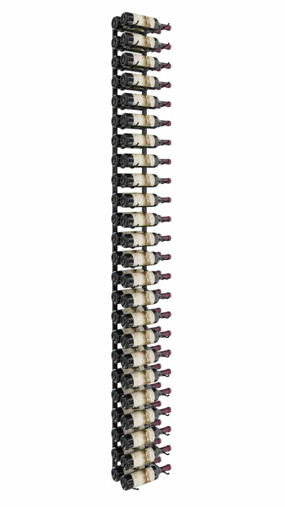 VintageView W Series Wine Rack 8 (modern wall mounted metal bottle storage) Matte Black 48 Bottles (Double)