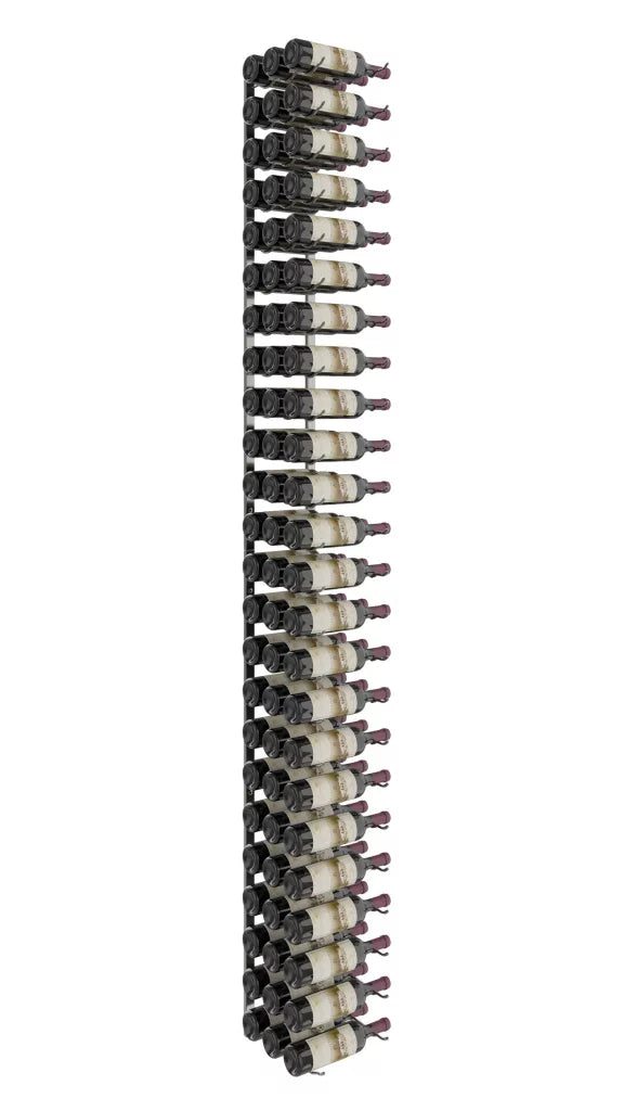 VintageView W Series Wine Rack 8 (modern wall mounted metal bottle storage) Gun Metal Luxe 72 Bottles (Triple)