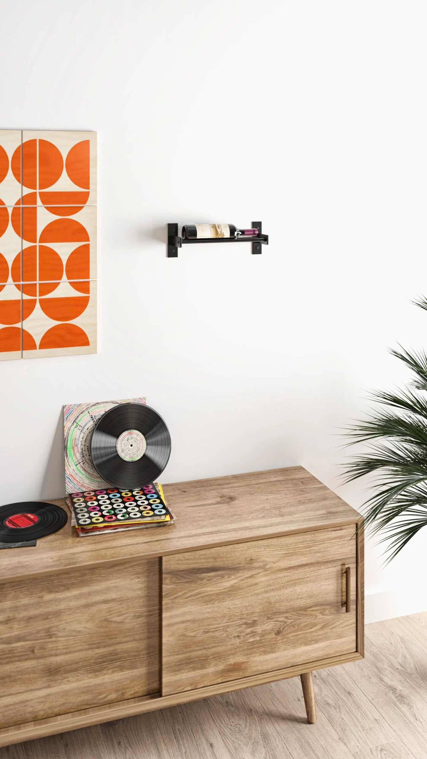Evolution Wine Wall 5 1C (wall mounted metal wine rack)