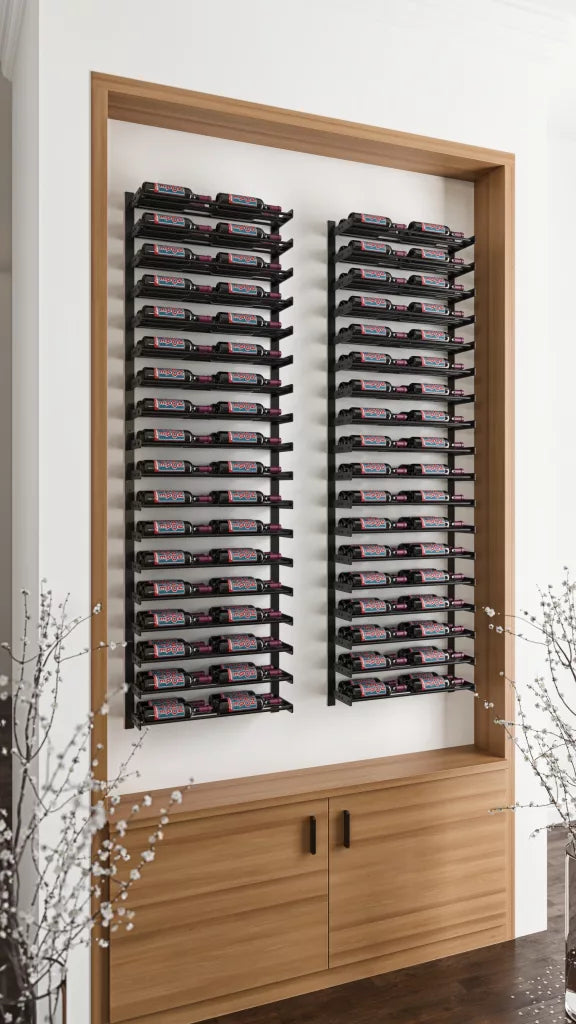 VintageView Evolution Wine Wall 5 2C (wall mounted metal wine rack)