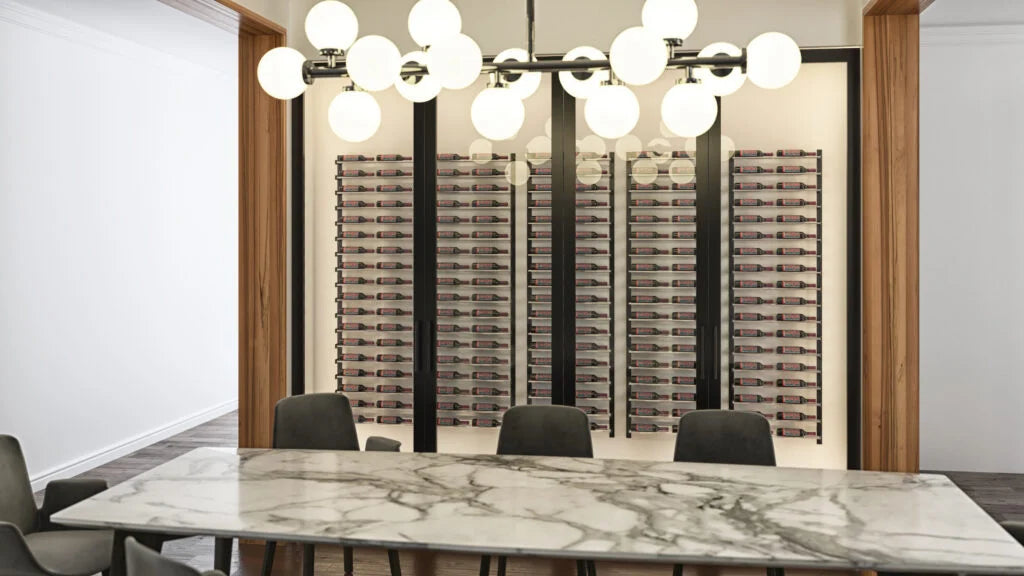 Evolution Wine Wall 30 2C (wall mounted metal wine rack)