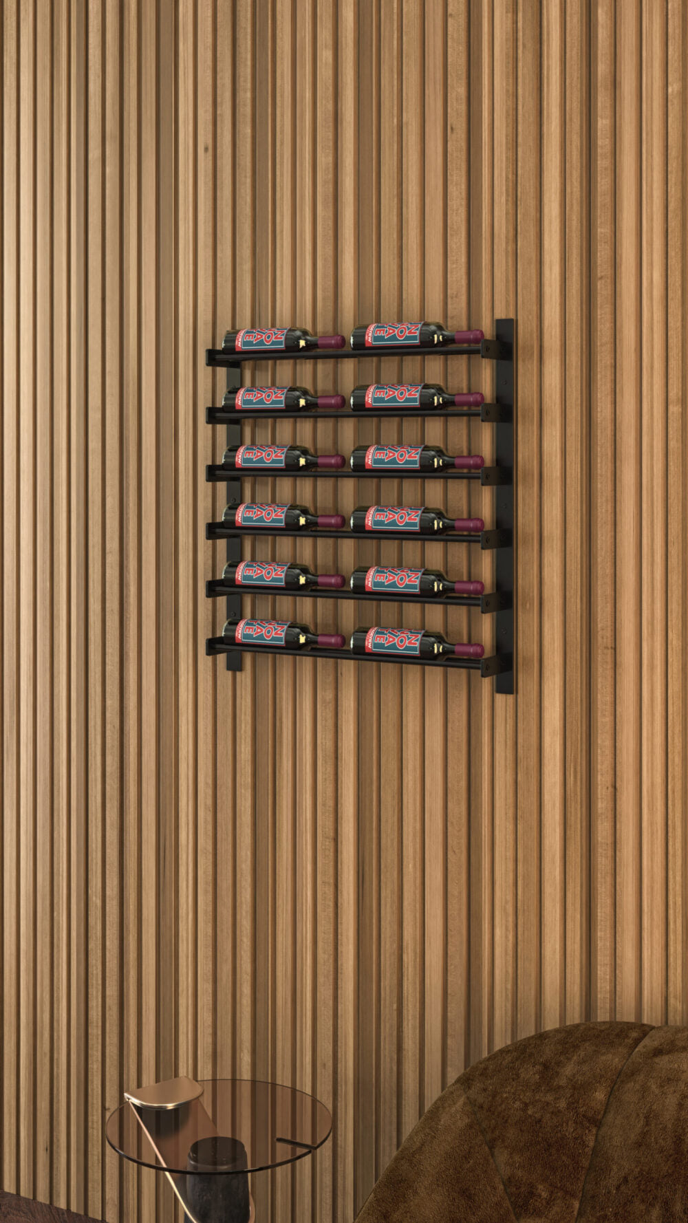 VintageView Evolution Wine Wall 30 2C (wall mounted metal wine rack)