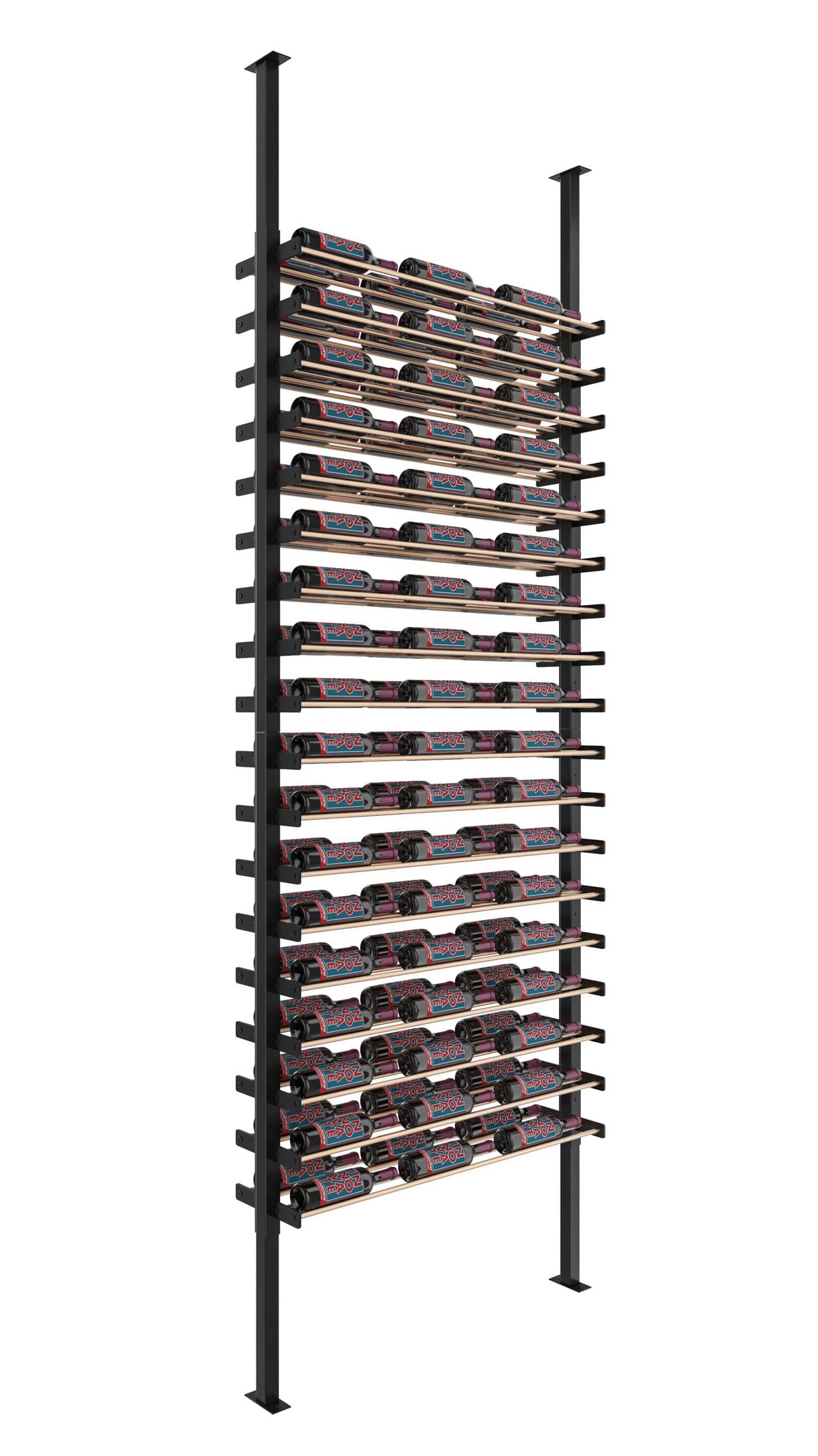 VintageView Evolution Double Sided Wine Wall Post Kit 10 3C (floor-to-ceiling wine rack system) Black Golden Bronze 108 Bottles (Single, Single)