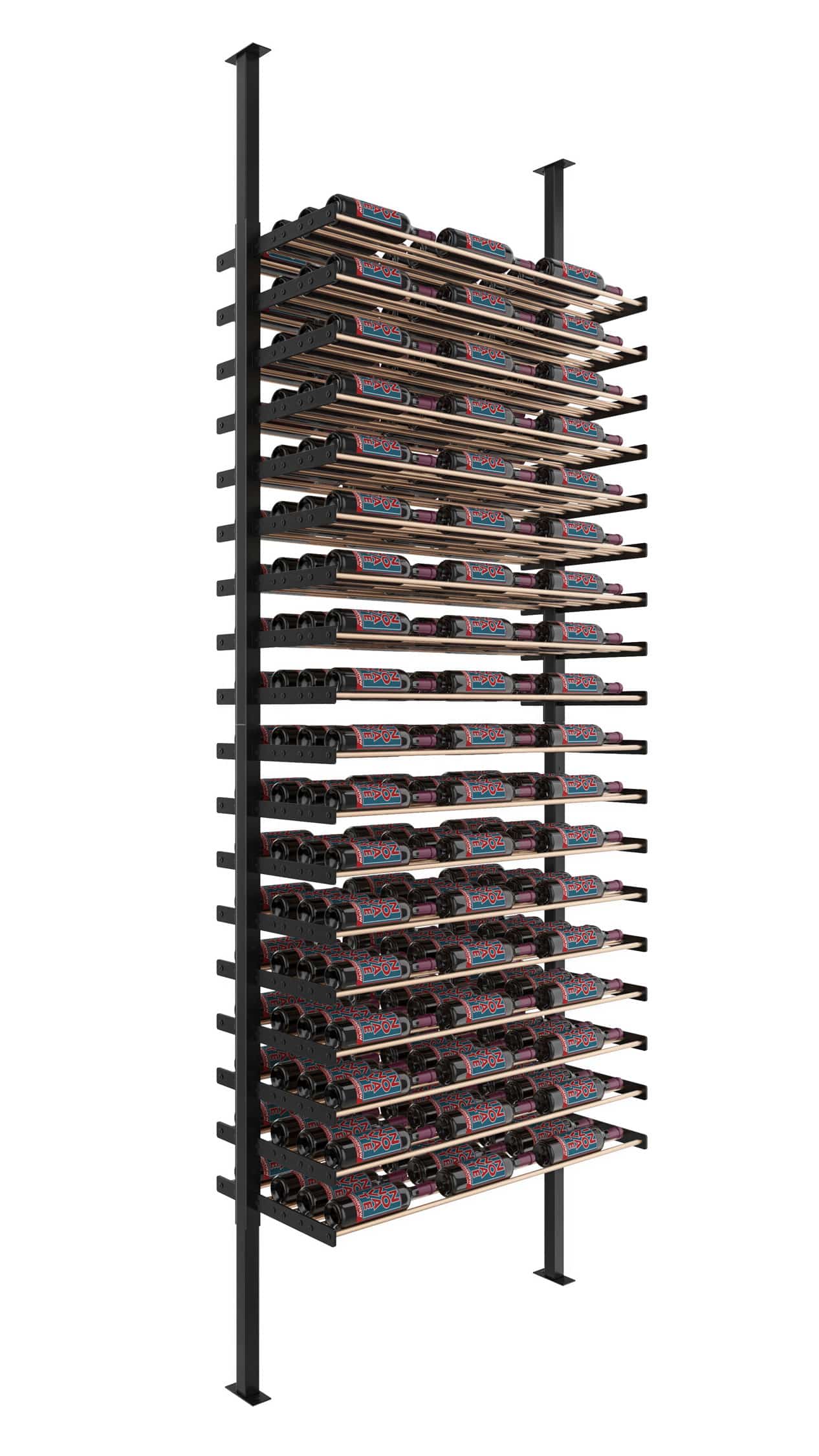 VintageView Evolution Double Sided Wine Wall Post Kit 10 3C (floor-to-ceiling wine rack system) Black Golden Bronze 216 Bottles (Single, Triple)