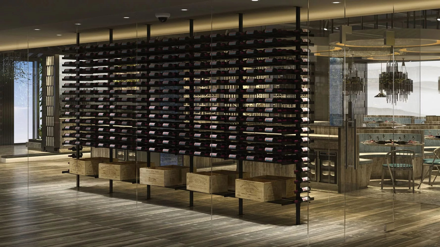 VintageView Evolution Single Sided Wine Wall Post Kit 10 2C (floor-to-ceiling wine rack system)